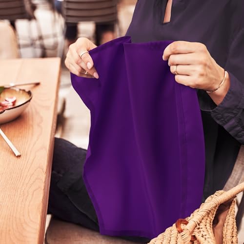 Utopia Home [24 Pack, Purple] Cloth Napkins 17x17 Inches, 100% Polyester - Image 6