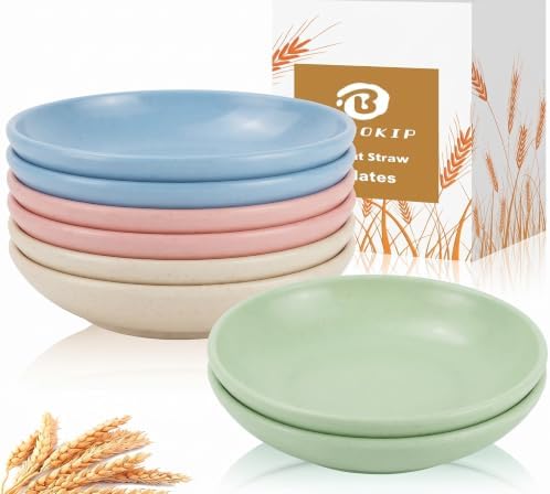 Dipping Bowls 4 Inch, Unbreakable Wheat Straw Cups - Colorful by BUSOKIP