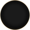 PARTY BARGAINS 13-Inch Charger Plates - 48 Pack, Organic Collection Black Gold Rim, Heavy-Duty Disposable Chargers for Elegant Dining - Ideal for Weddings and Formal Events