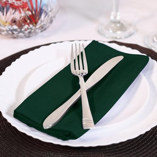 Utopia Home [12 Pack, Hunter Green] Cloth Napkins 20x20 in, 100% Polyester - Image 6