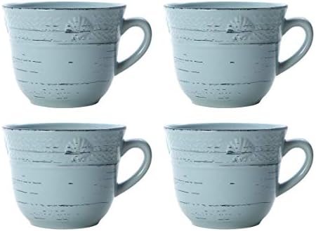 Pfaltzgraff Trellis Coastal 16-Piece Dinnerware Set, teal - Image 7