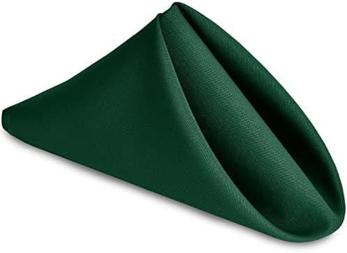 Hiasan Cloth Napkins Set of 6, 20 x 20 Inch, Hunter Green by Hiasan