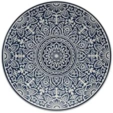 Fortessa Havana Vitrified China Coupe Rimless Plate 4 Pack, Blue, Salad Plate, 8.5 Inch by Unknown