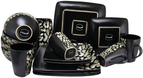 Elama's Savannah 16 Piece Stoneware Dinnerware Set - Image 3