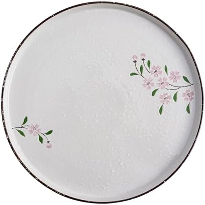 Ceramic Appetizer Plates, 8 Inch Dessert/Salad/Small Dinner Plates for Snacks, Side Dishes, Round Serving (24, Pink Sakura A) - Image 2