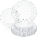 Lullaby 60PCS Clear Scalloped Plastic Plates, Disposable Plates for Party by LULLABY