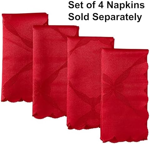 Newbridge Christmas Ribbons and Bows Red 52 x 70 Rectangle Tablecloth - Image 7