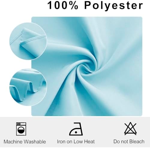 Hiasan Cloth Napkins Set of 6, 18 x 18 Inch, Sky Blue - Image 4