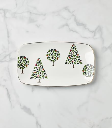 kate spade new york Evergreen Porcelain Christmas Serving Tray - Image 2