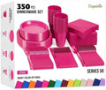 Exquisite 350 Pcs Hot Pink Plates and Napkins Party Supplies Plate Sets by Exquisite