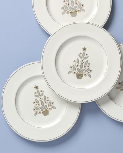 Lenox 897868 Federal Platinum Tree Accent Plates, Service For 4, Christmas Dishes, Dinnerware Set, Holiday - Image 3