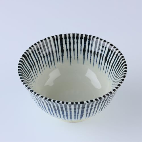 Japanese Rice Bowls 6" 12oz Indigo Blue Set of 2 - Image 3