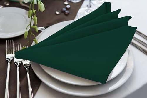 Utopia Home [24 Pack, Hunter Green] Cloth Napkins 17x17 in, 100% Polyester - Image 4