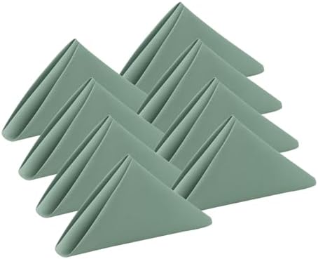 Cloth Napkins Set of 8,18x18 inch,Dinner Napkins Made of 100% Microfiber,Washable, Iron Free,Soft,Wrinkless,Easy to Fold(sage) by KOFFOTA