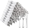 Goodluck 50 Pack Pre Rolled Silver Plastic Silverware with Napkins by GoodLuck