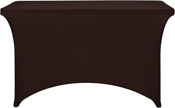 LZY Spandex Fitted Stretch Table Cover for 4ft or 6ft or 8ft Folding Table, Rectangular Cocktail Tablecloth, Perfect for Party or Banquet