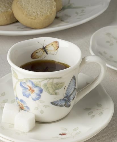 Lenox 897806 Butterfly Meadow Espresso Cup & Saucer, Set Of 4, Service For 4 - Image 5