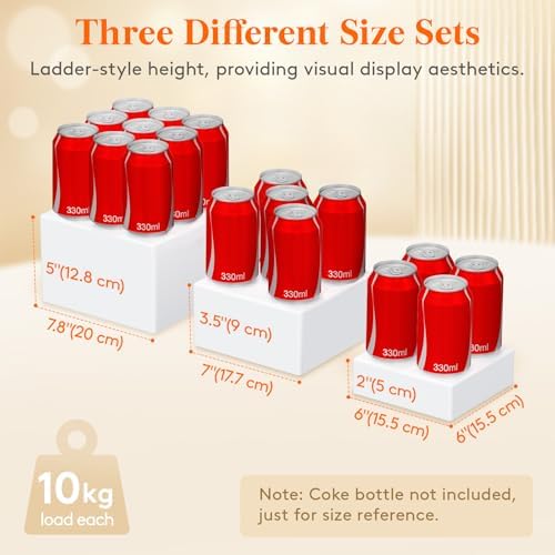 Lifewit Buffet Risers, 6 Pcs Plastic Dessert Table Display Set, Black - Image 2