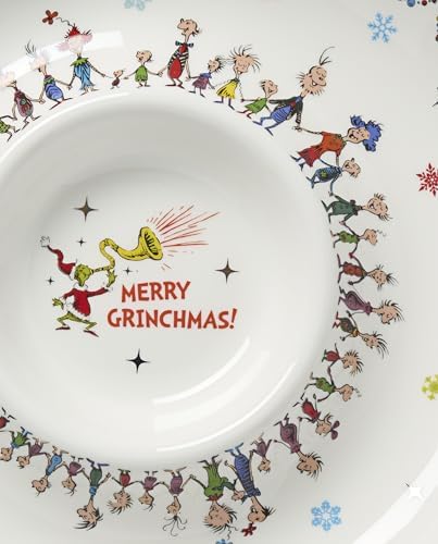 Lenox Dr. Seuss Grinch Christmas Chip and Dip Bowl - Image 5