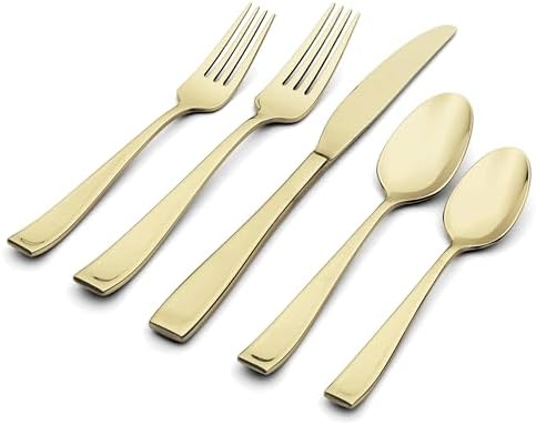 Oneida Moda Champagne Satin 20-Piece Silverware Set for 4, Flatware - Image 3