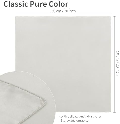 Aneco 16 Pack Square Satin Napkin Bright Silk Table Napkin Soft Smooth Fabric Table Napkin for Wedding Banquet Party Decoration, Grey, 20 x 20 Inch - Image 2