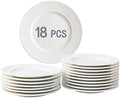 18 Pieces 6 Inch Porcelain Dessert Plates, Small Appetizer Dinner Plate, Round Dinnerware Sets, Scratch Resistant, Microwave, Oven, and Dishwasher Safe, White by TAMAYKIM