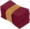 Ruvanti Cloth Napkins Set of 1, Cotton Enrich 18”x18” - Burgundy by Ruvanti