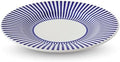 Spode Steccato Collection - 8.75" Salad Plate, Stripe Cobalt Blue | Made of Fine Earthenware | Microwave and Dishwasher Safe | Made in England | Large Serving Plate for Salad, Pasta, or Appetizers by Spode