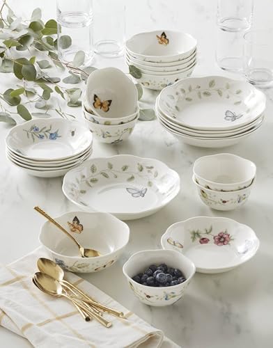 Lenox Butterfly Meadow Porcelain 24-Piece Variety Bowl Set for 6 - Image 3