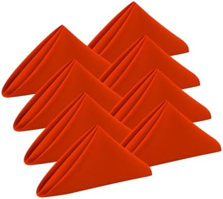 KOFFTA Orange Cloth Napkins Set of 8,18 x 18 inch,Made of 100% Microfiber, Fall Decorations for Table,Thanksgiving Cloth Napkins for Dinner,Washable Soft Comfortable and Reusable (Orange) by KOFFOTA