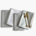 Taupe Cotton Cloth Napkins Set of 4, 18x18 Inch by Palisa