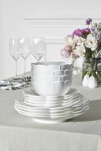 Lenox Studio 1414 Scallop Bone China 12-Piece Dinnerware Set for 4 - Image 7