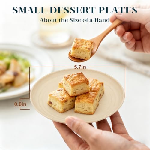 Small Plates 5.7 Inch, Wheat Straw Plates Sets of 8 - Colorful - Image 3