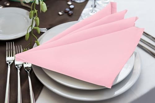 Utopia Home [24 Pack, Pink] Cloth Napkins 17x17 Inches, 100% Polyester - Image 4