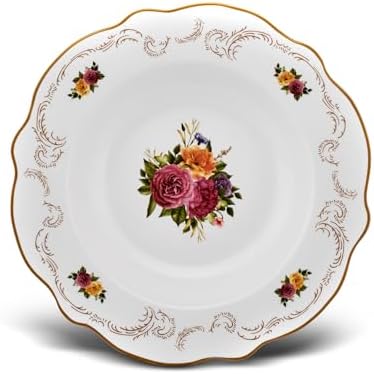 Karaca Forever Bone China Antique 24-Piece Dinner Set for 6 People, Multicolor Floral Dinnerware Set, Lightweight Fine China Plates and Bowls, Microwave and Dishwasher Safe Tableware - Image 6