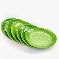 6.7-Inch Melamine Dessert Plates (Set of 6) - Unbreakable and Reusable Dinnerware with Ceramic Feel, Stackable and Dishwasher-Safe (Green) by MIYOPESI