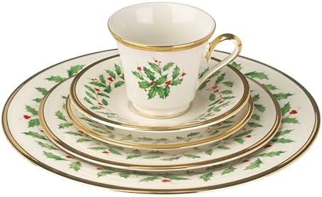 Lenox Holiday Porcelain 5-Piece Christmas Dinnerware Set for 1 - Image 3