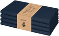 TWINY threads Set of 4 100% Cotton Cloth Napkins, 18" x 18", Navy Blue by TWINYThreads