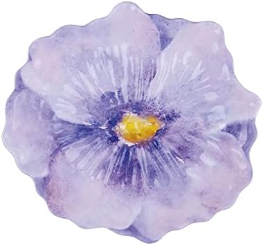 UP Lavender Melamine Dessert Plates, Floral-Shaped Small Serving Plates, for Appetizer, Snacks, and Side Dishes, Purple, 7.5 x 7 Inch, Set of 4 - Image 6