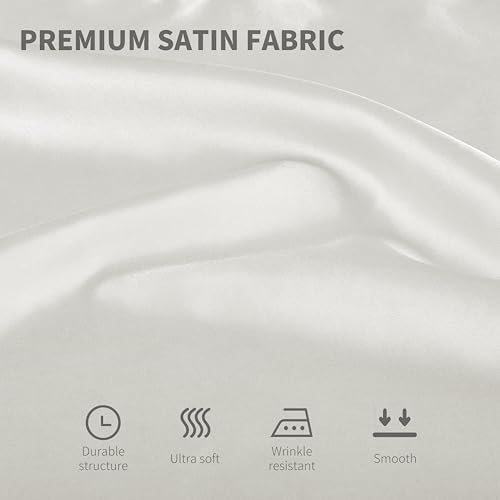 Aneco 16 Pack Square Satin Napkin Bright Silk Table Napkin Soft Smooth Fabric Table Napkin for Wedding Banquet Party Decoration, Grey, 20 x 20 Inch - Image 4