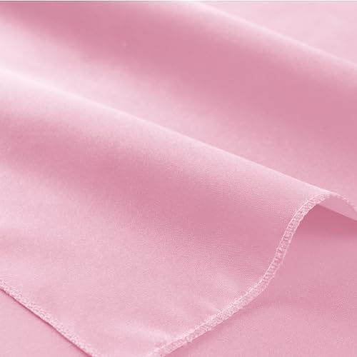 Pink Satin Napkins and Napkin Rings Set, 100 Pack, 12 x 12 Inch - Image 7