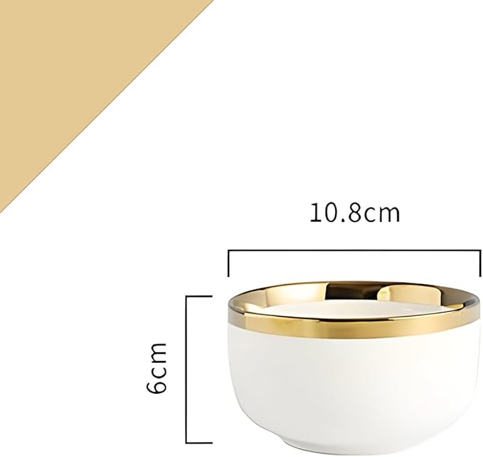 4.3-Inch Porcelain Ceramic Bowls for Kitchen, White Serving Bowls for Soup Pasta Salad Fruit Snack Noodles Ice Cream White Rice Cereal Bowl 11 oz Dinnerware Sets (Set of 4)