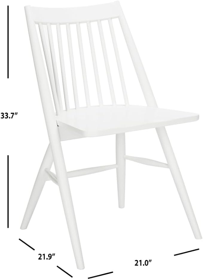 Safavieh Home Collection Wren White 19-inch Spindle Dining Chair (Set of 2)