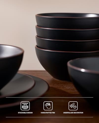 Famiware Venus Dinnerware Sets with Mugs, Ceramic Plates and Bowls for 6 - Image 6