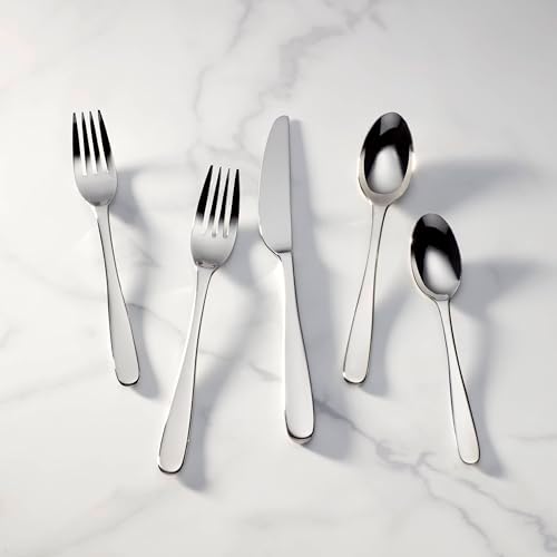 Lenox Stratton 65-Piece 18/10 Silverware Set for 12, Flatware - Image 4