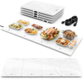 FYY Electric Warming Tray - 4-Panel Food Warmers for Parties Buffet Marble by FYY
