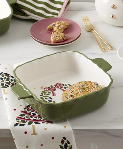 kate spade new york Evergreen Square Scallop Christmas Baking Dish - Image 6