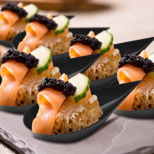 Tessco for you 800 Pcs 4" Mini Appetizer Plates, Black - Image 6