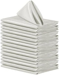 Aneco 16 Pack Square Satin Napkin Bright Silk Table Napkin Soft Smooth Fabric Table Napkin for Wedding Banquet Party Decoration, Grey, 20 x 20 Inch by Aneco