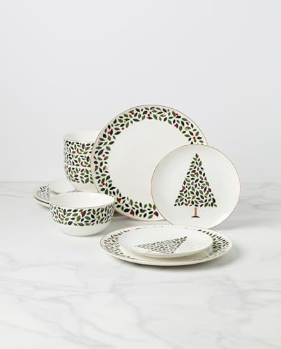 kate spade new york Evergreen Christmas 12-Piece Dinnerware Set for 4 - Image 2
